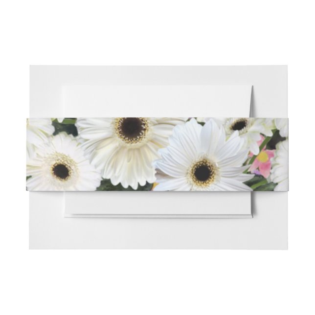 Gerbera Daisies Swag Invitation Belly Band (Front Example)