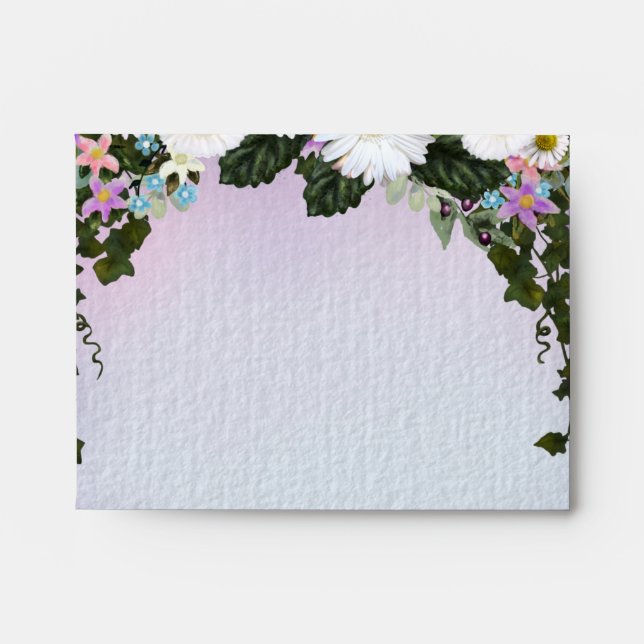 Gerbera Daisies Swag Wedding  Envelope (Front)
