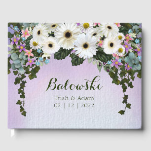 Gerbera Daisies Swag Wedding Guest Book