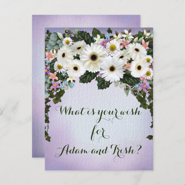 Gerbera Daisies Swag Wedding Wishes Postcard (Front/Back)