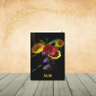 Gerbera Daisies with Purple Flowers Note Cards