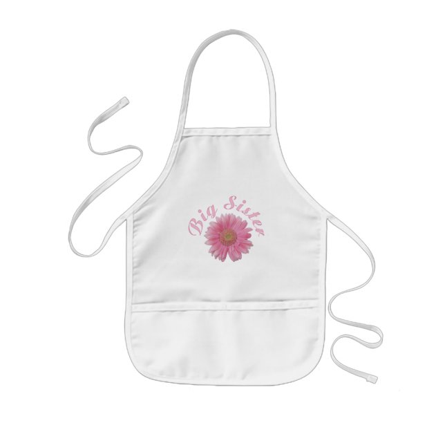 Gerbera Daisy Big Sister Apron (Front)