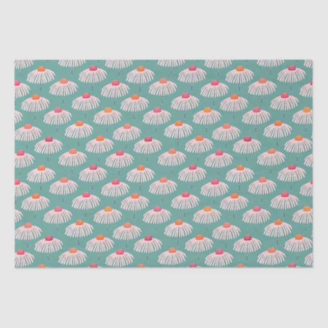 Gerbera Daisy Floral pattern Tissue Paper (Front)
