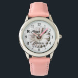 Gerbera Daisy Flower Girl Pink Watch<br><div class="desc">Wedding Flower Girl Pink Gerbera Daisy watch,  this watch makes the perfect wedding thank you gift for a special little flower girl.  Personalise with a name to make it extra special.</div>