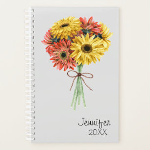 Gerbera Daisy Flower Personalised Custom Planner