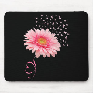 Gerbera Daisy Flower Ribbon Pollen Breast Cancer M Mouse Pad