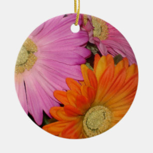 Gerbera Daisy Garden Ceramic Tree Decoration