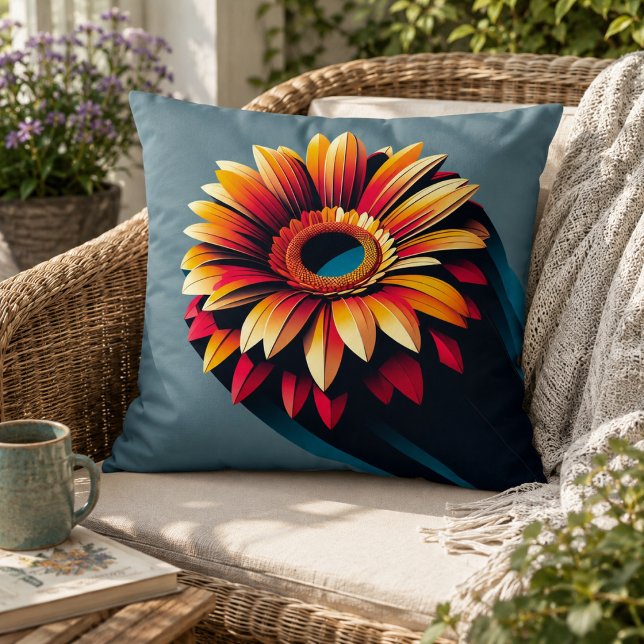 Gerbera Daisy Pillow for Garden-Inspired Comfort (Gerbera Daisy Pillow for Garden-Inspired Comfort)