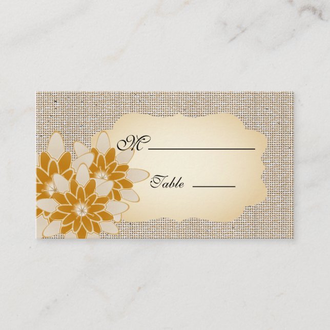 Gerbera Daisy  Place Card for Occasion Wedding (Front)