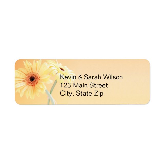 Gerbera Daisy Return Address Labels (Front)