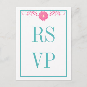 Gerbera Daisy Swirls Response Postcard