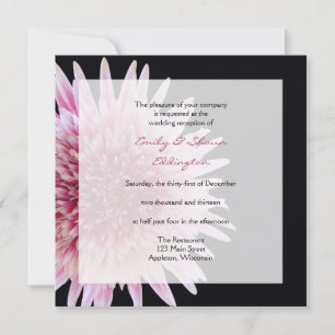 Gerbera Daisy Wedding Reception Only Invitation