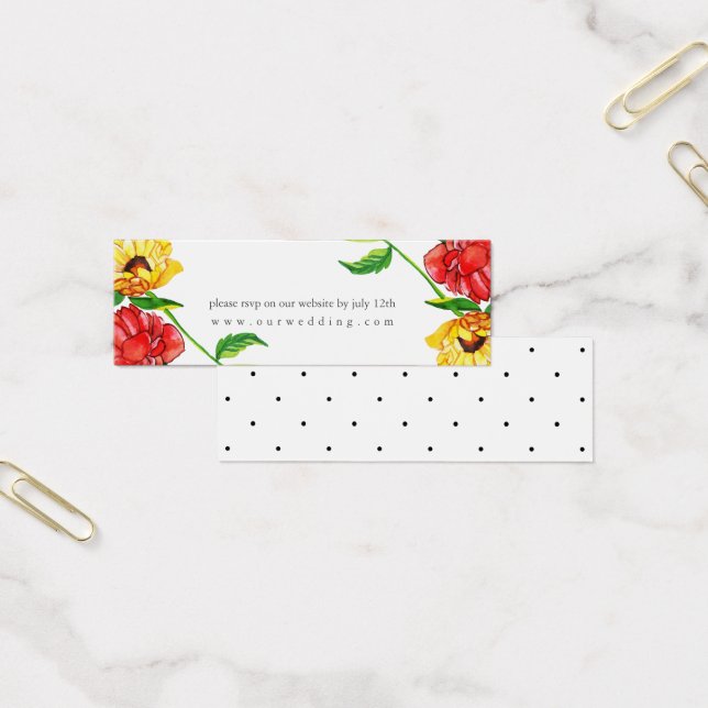 Gerbera Floral  Wedding Website RSVP (Office)