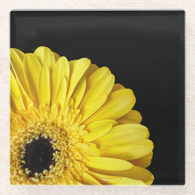 Gerbera Flower Glass Coaster (Front)