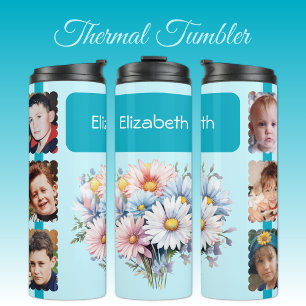 Gerbera flowers 6 photos name blue thermal tumbler