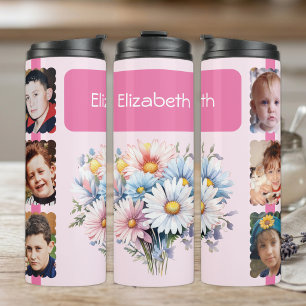 Gerbera flowers 6 photos name pink thermal tumbler