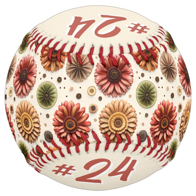Gerbera Galore (personalised) Softball (Front)
