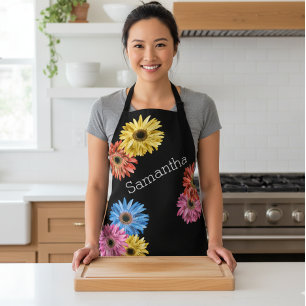 Gerbera Gerber Daisy Beautiful Colourful Apron