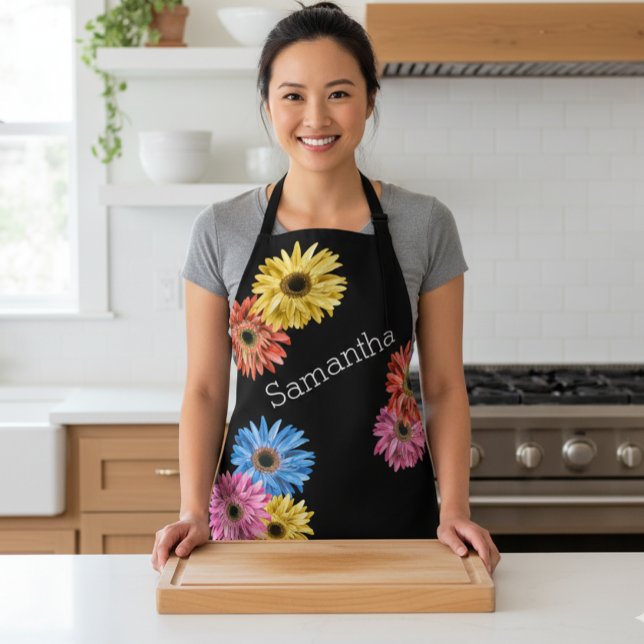 Gerbera Gerber Daisy Beautiful Colourful  Apron (Creator Uploaded)