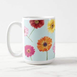 Gerbera,pink,red,orange,yellow coffee mug