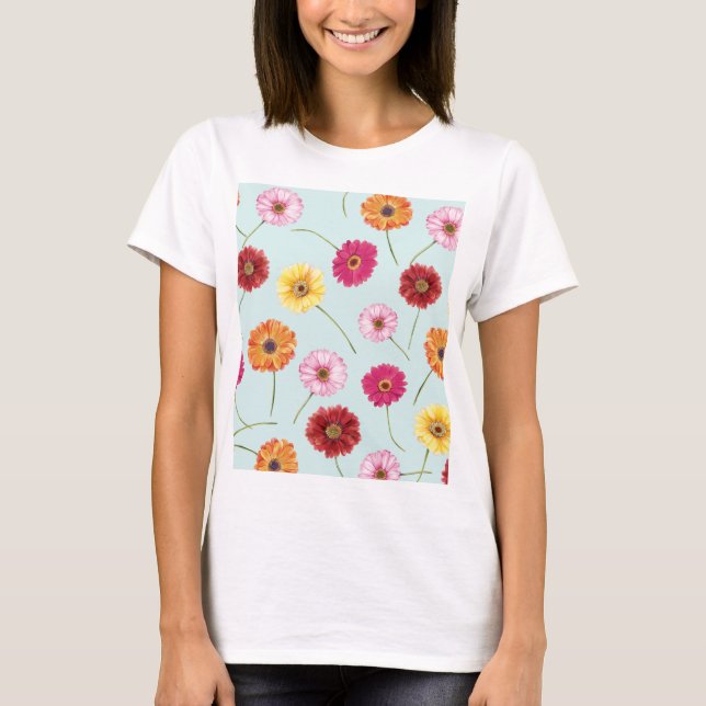 Gerbera,pink,red,orange,yellow  T-Shirt (Front)
