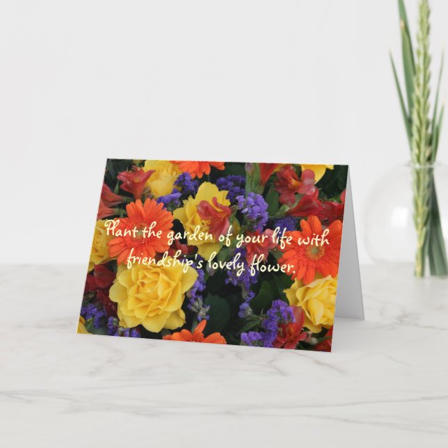 Gerbera Rose Bouquet, Plant the garden Thank You Card (Front)