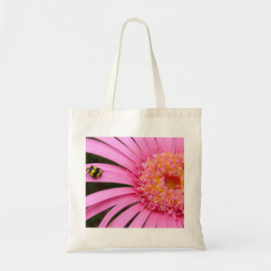 Gerbera with Ladybug Tote Bag