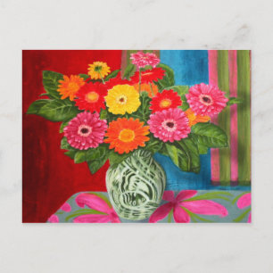 gerberas daisy Bouquet Postcard
