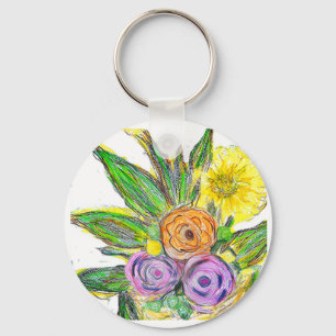 Gerberas Daisy Key Ring