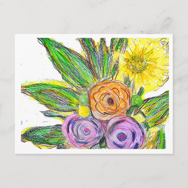 Gerberas Daisy Postcard (Front)