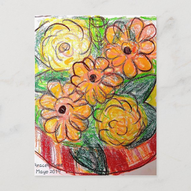 Gerberas Postcard (Front)