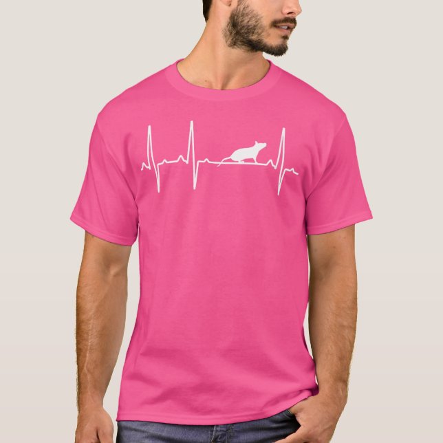 Gerbil Heartbeat For Gnawer Pet Mouse Lover T-Shirt (Front)