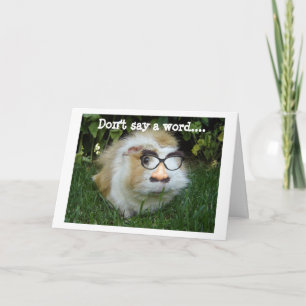 GERBIL IN DISGUISE READY TO PARTY FOR BIRTHDAY CARD