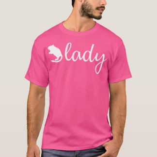 Gerbil Lady For Women Girl Gnawer Pet Mouse T-Shirt