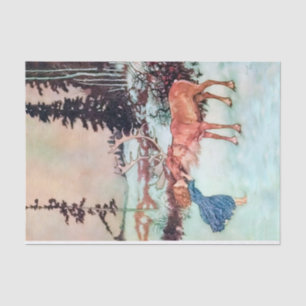 Gerda and the Reindeer, Snow Queen Fairy Tale Tissue Paper