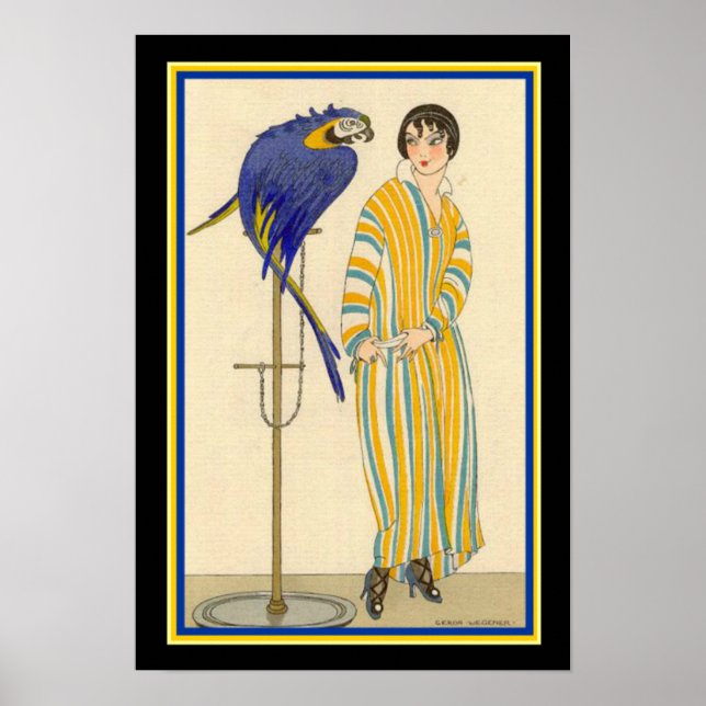 Gerda Wegener - 1914 Art Deco Fashion Ad-13x19 Poster (Front)