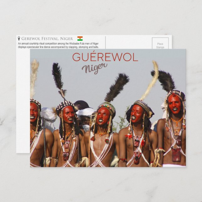 Gerewol Festival, Niger Postcard (Front/Back)