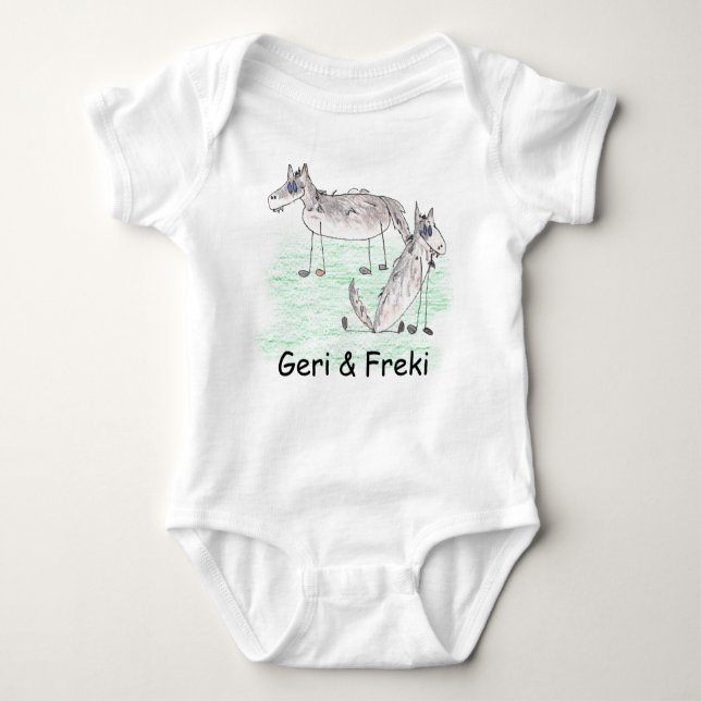 Geri & Freki Baby Bodysuit (Front)