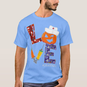 Geriatric Nurse Love Nurse Life Halloween Pumpkin T-Shirt