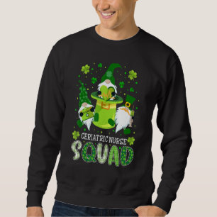Geriatric Nurse Squad Nursing St Patrick Day Gnome Sweatshirt