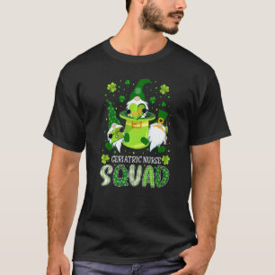 Geriatric Nurse Squad Nursing St Patrick Day Gnome T-Shirt