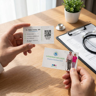 Geriatric Therapy Centre   Simple White Business Card
