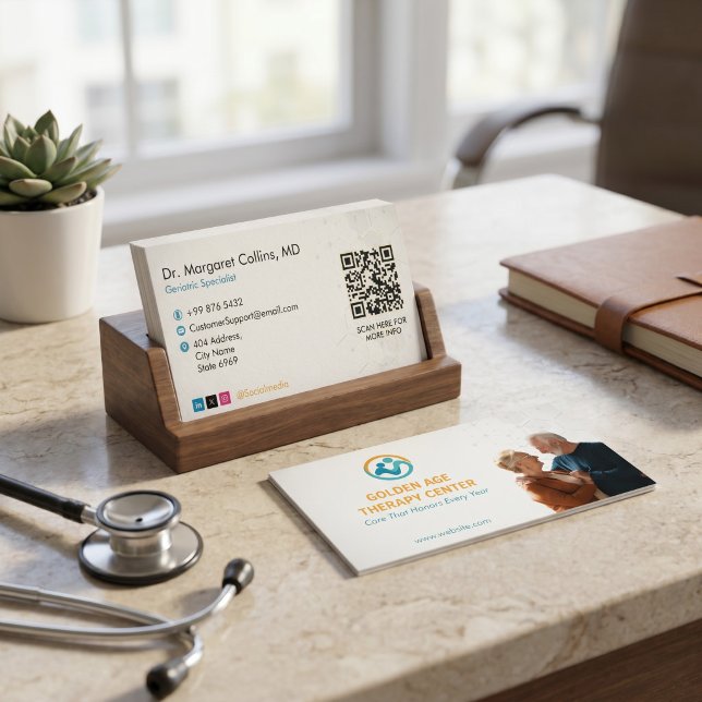 Geriatric Therapy Centre | Simple White Business Card (Creator Uploaded)