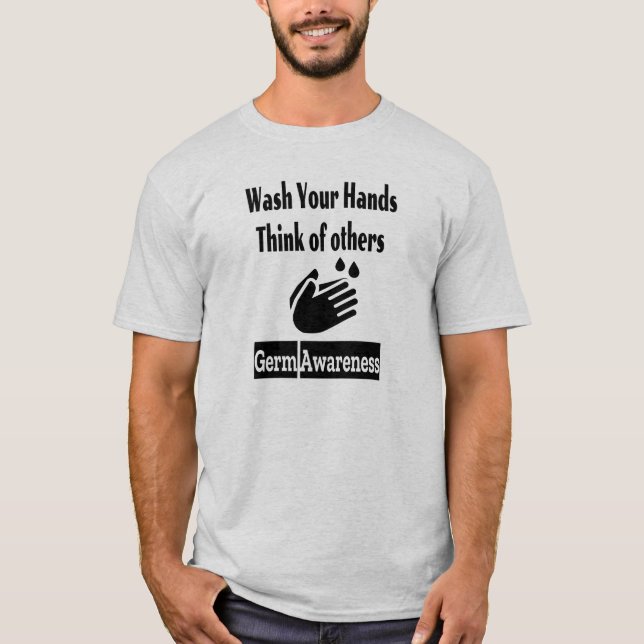 Germ Awareness Men's Basic T-Shirt (Front)