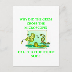 GERM BIOLOGY RESEARCH JOKE POSTCARD