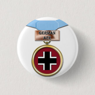 German Ace medal button