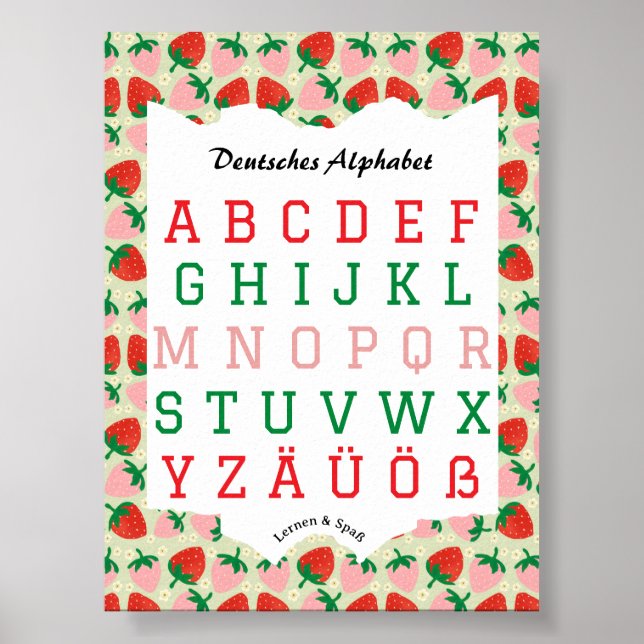 German Alphabet Lernen & Spaß  Poster (Front)