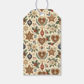 German Alpine Folk Christmas Gift Tags