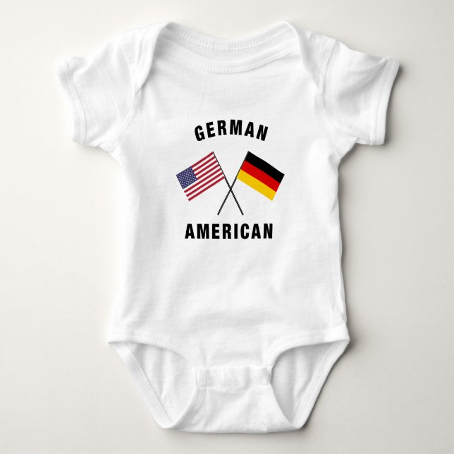 German American Flag Baby Bodysuit (Front)
