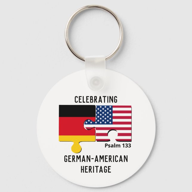 GERMAN AMERICAN Flag Key Ring (Front)